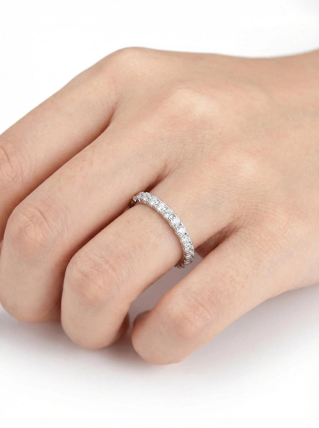 Full Row Moissanite Eternity Ring