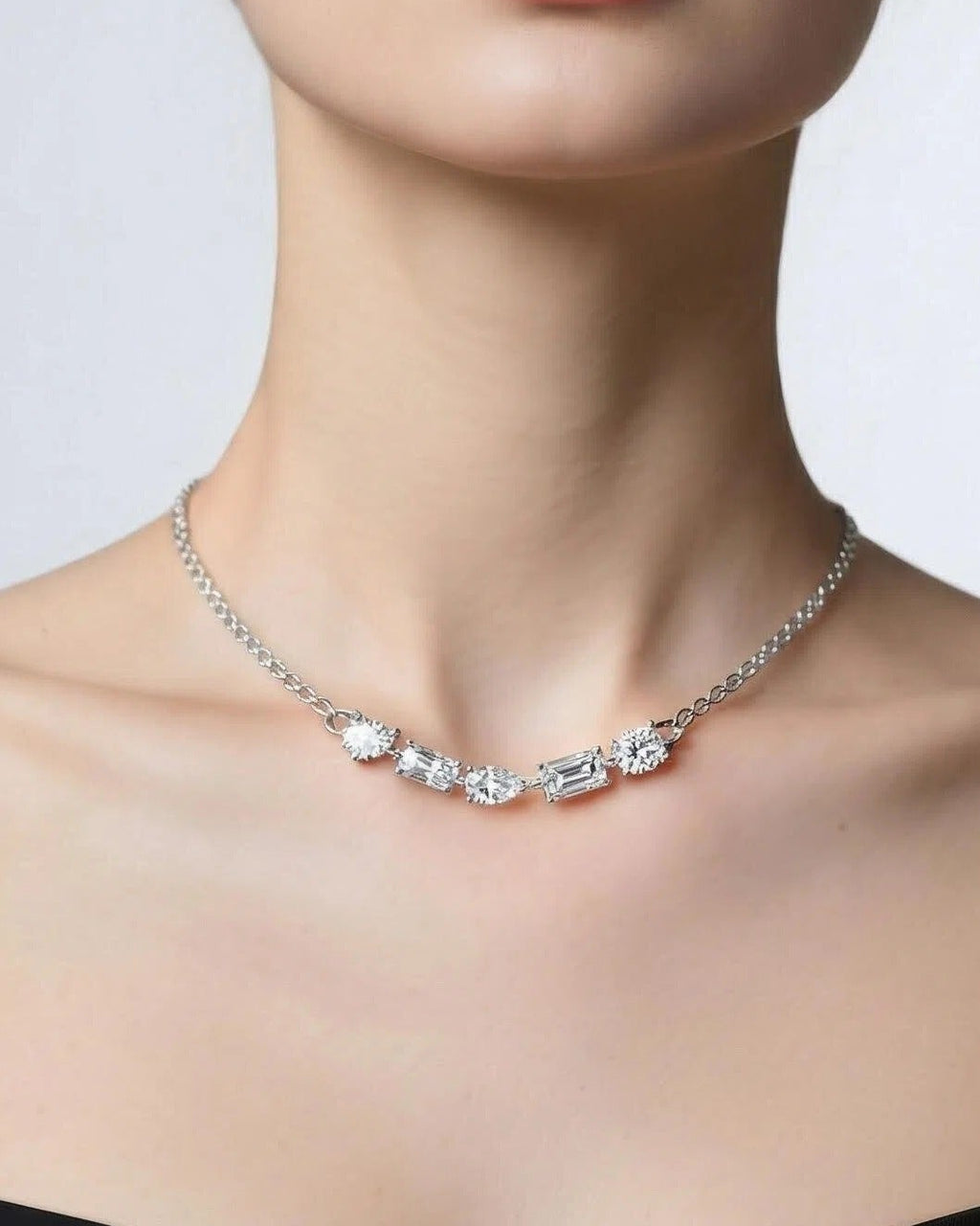 Galaxy Moissanite Bar Necklace