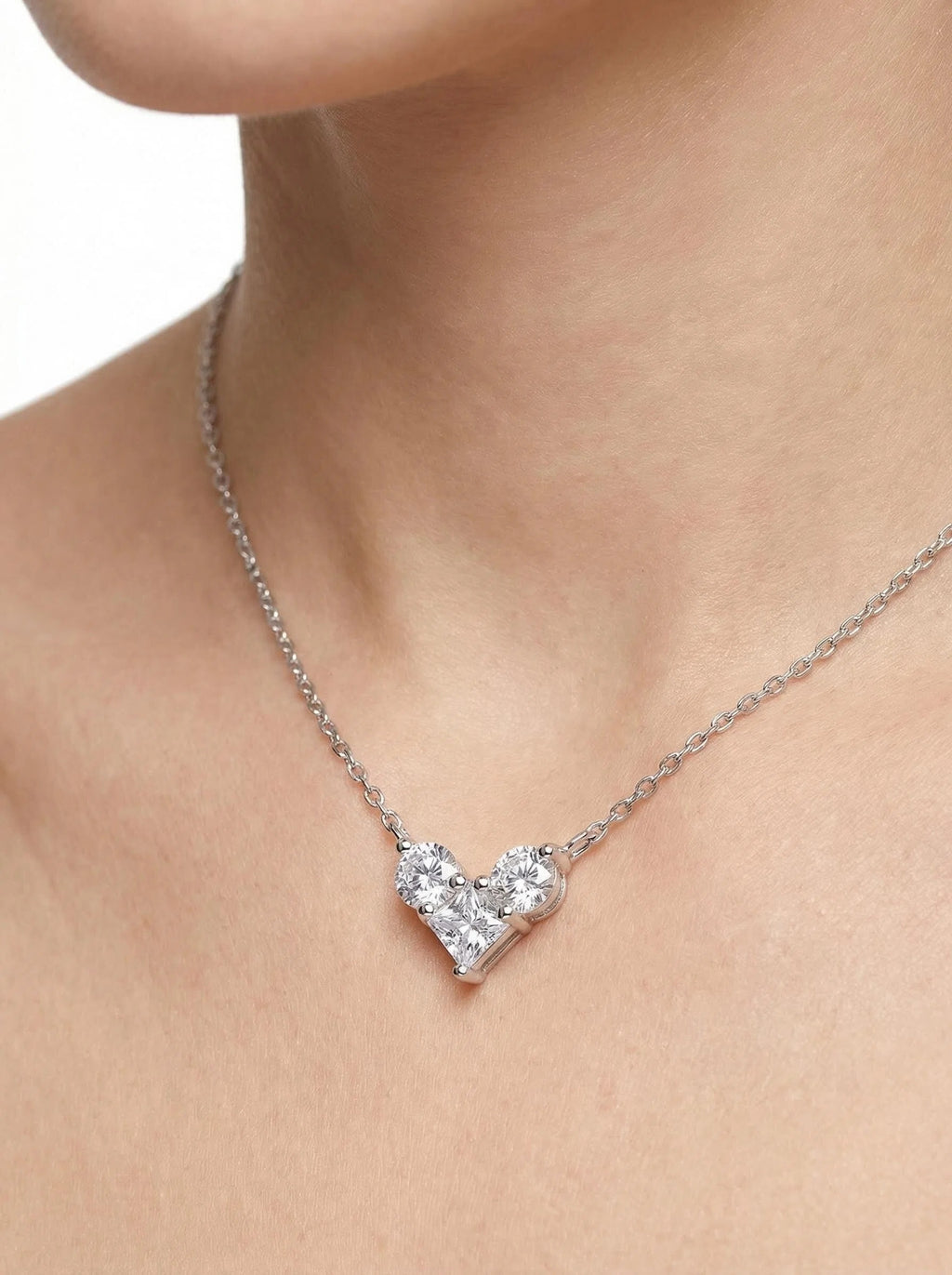 Heart Moissanite Pendant Necklace