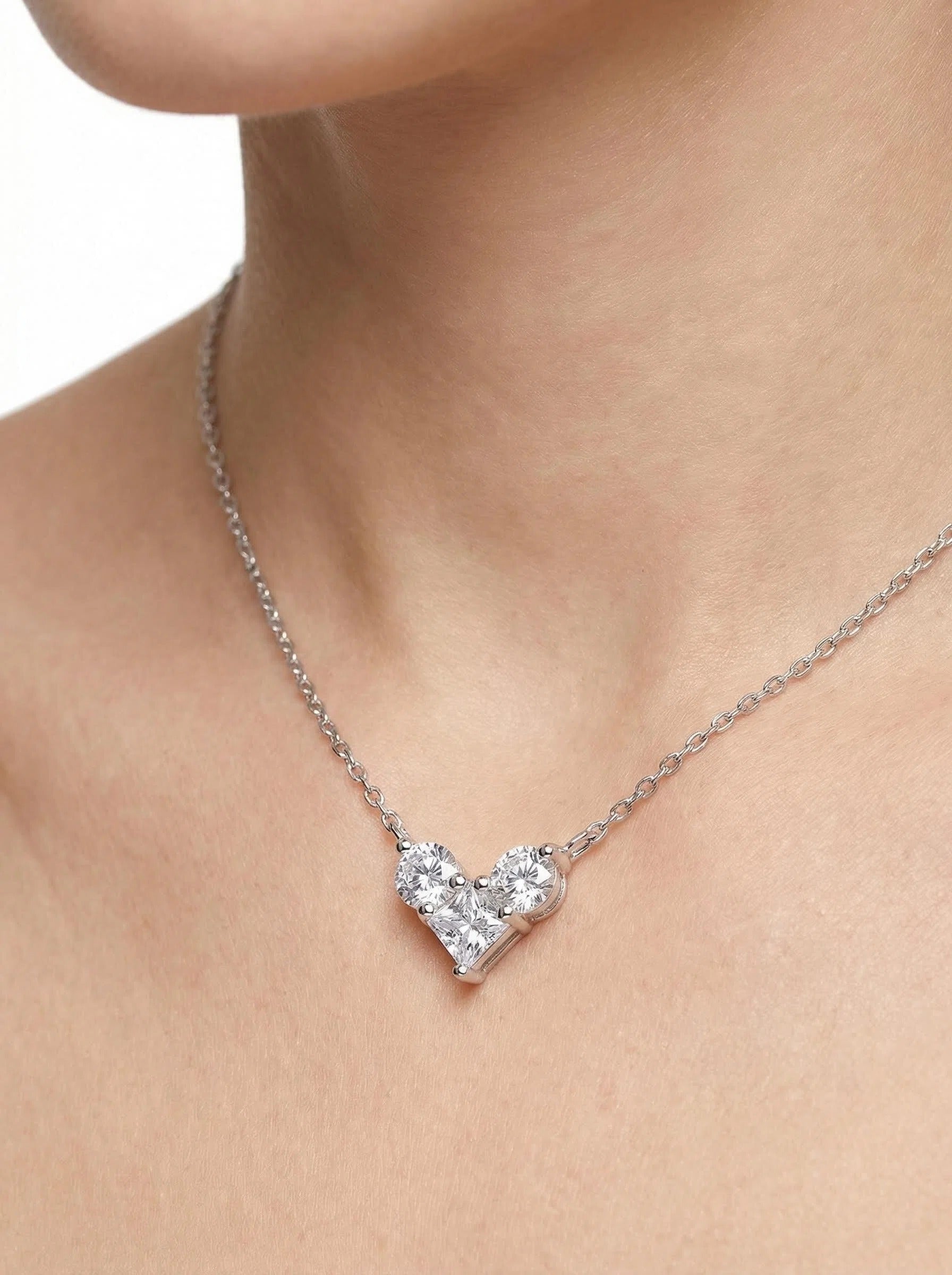 Heart Moissanite Pendant Necklace