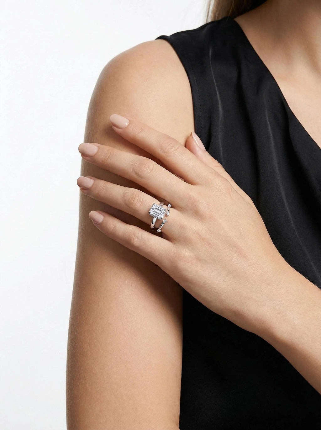 Ice Crystal Moissanite Ring Set