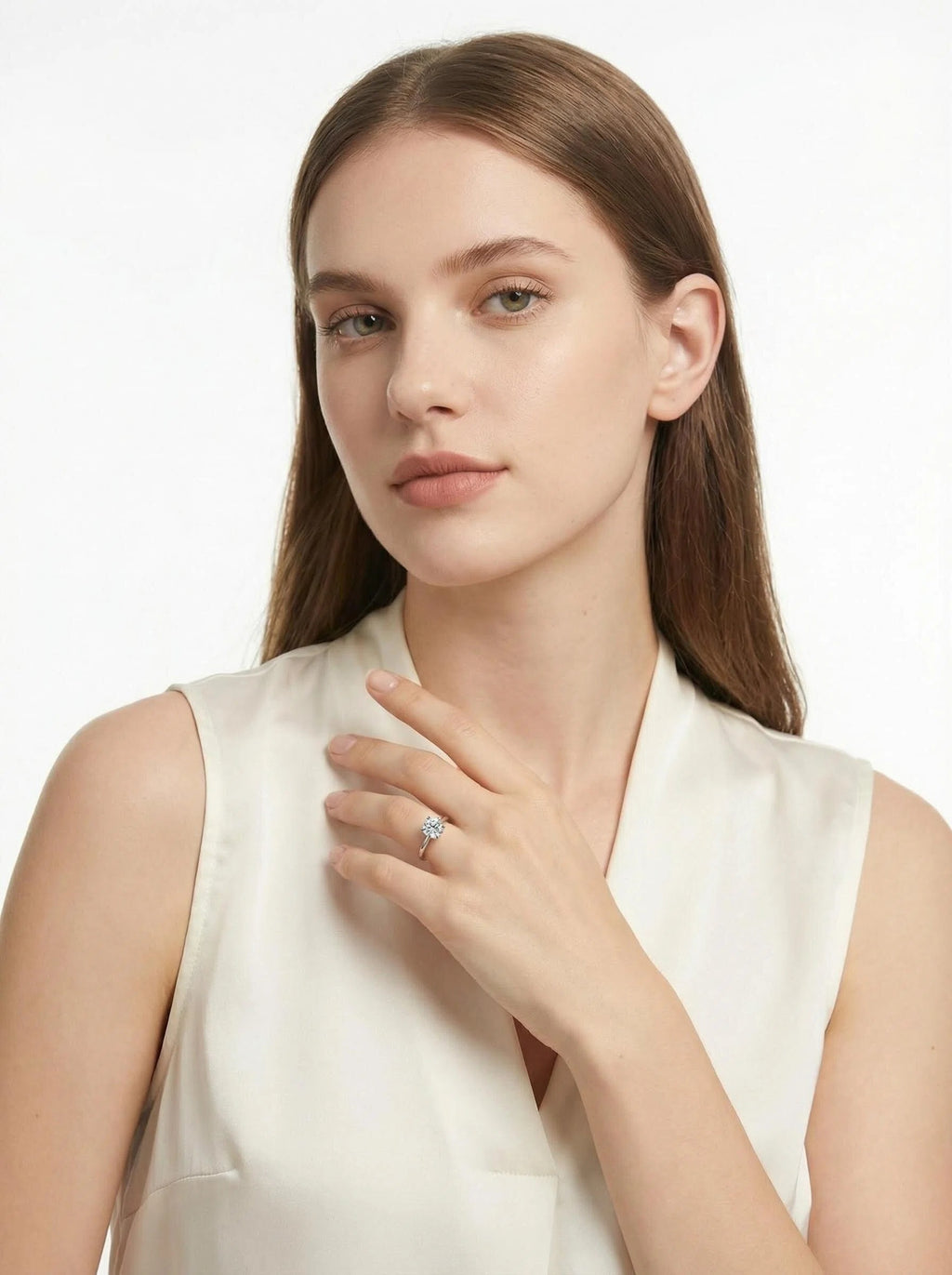 Classic 4-Prong Moissanite Solitaire Ring