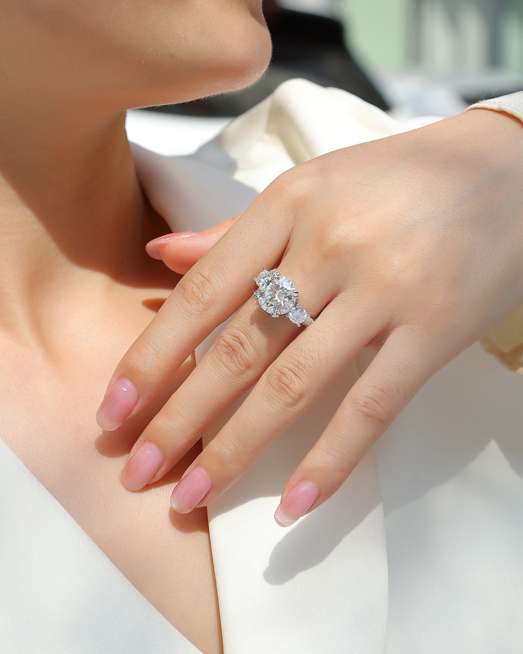 Three-Stone 5-Carat Moissanite Ring