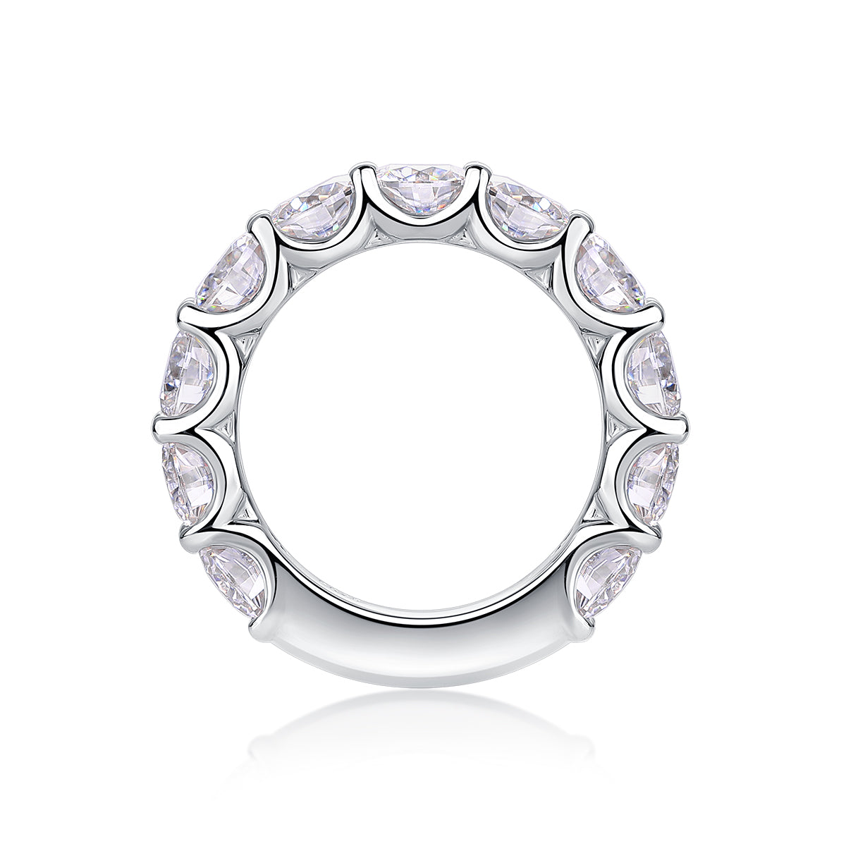 Brilliant Full Eternity Moissanite Ring