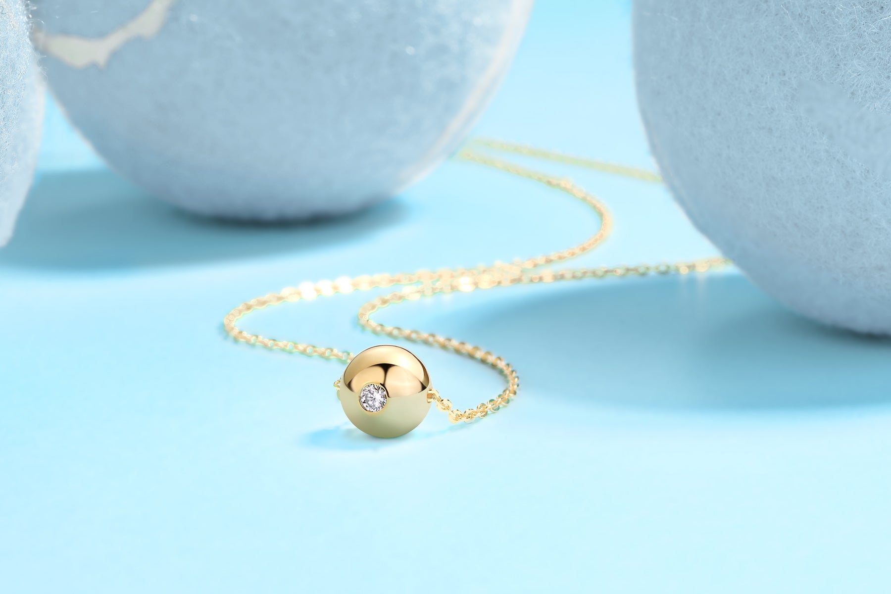Golden Sphere™ Moissanite Pendant Necklace