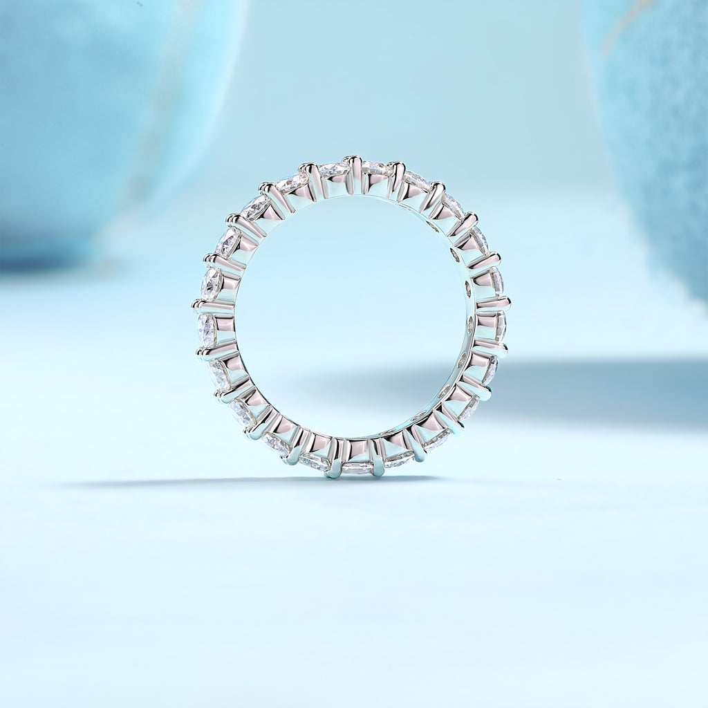 Radiant Row Moissanite Eternity Ring