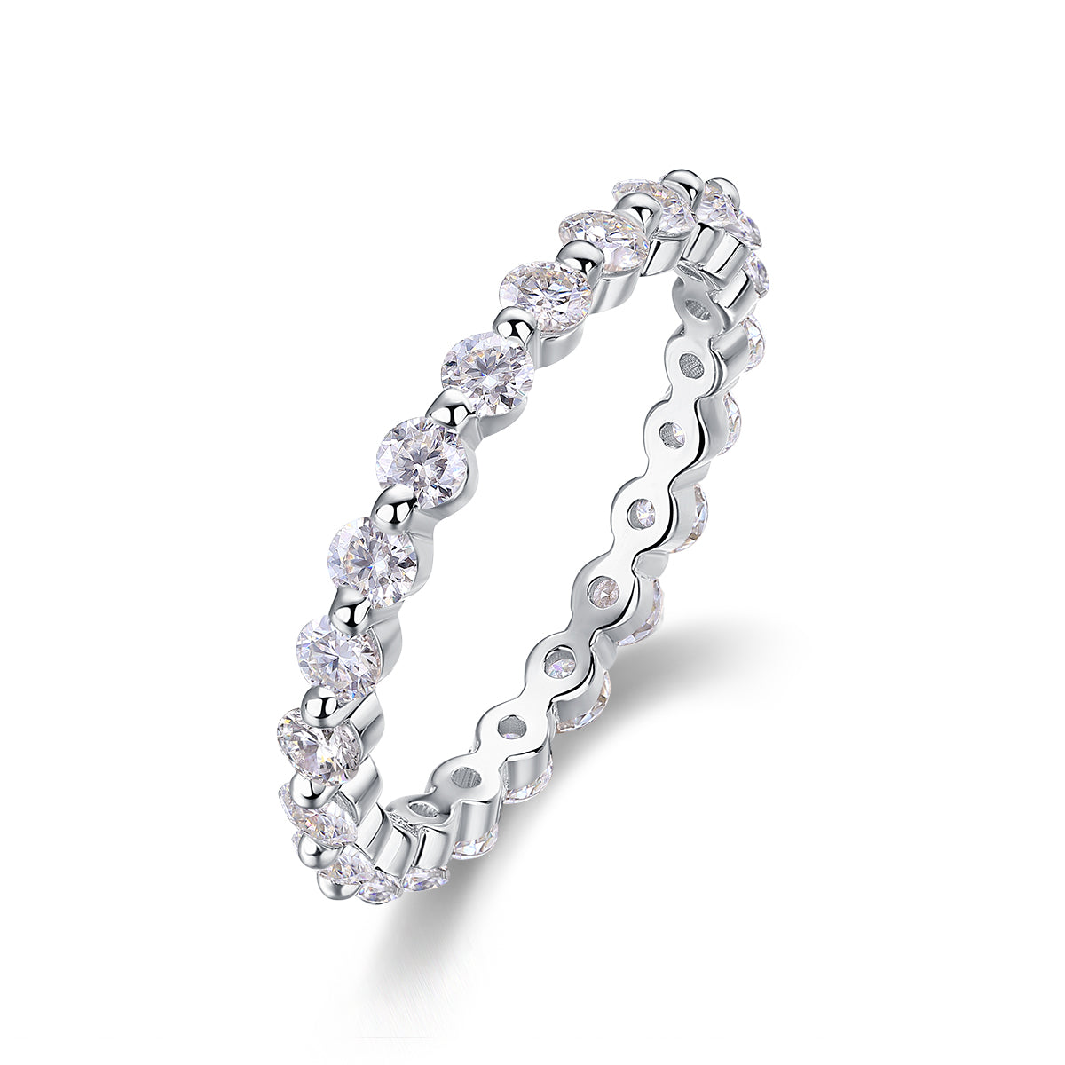 Round-Cut Moissanite Eternity Ring