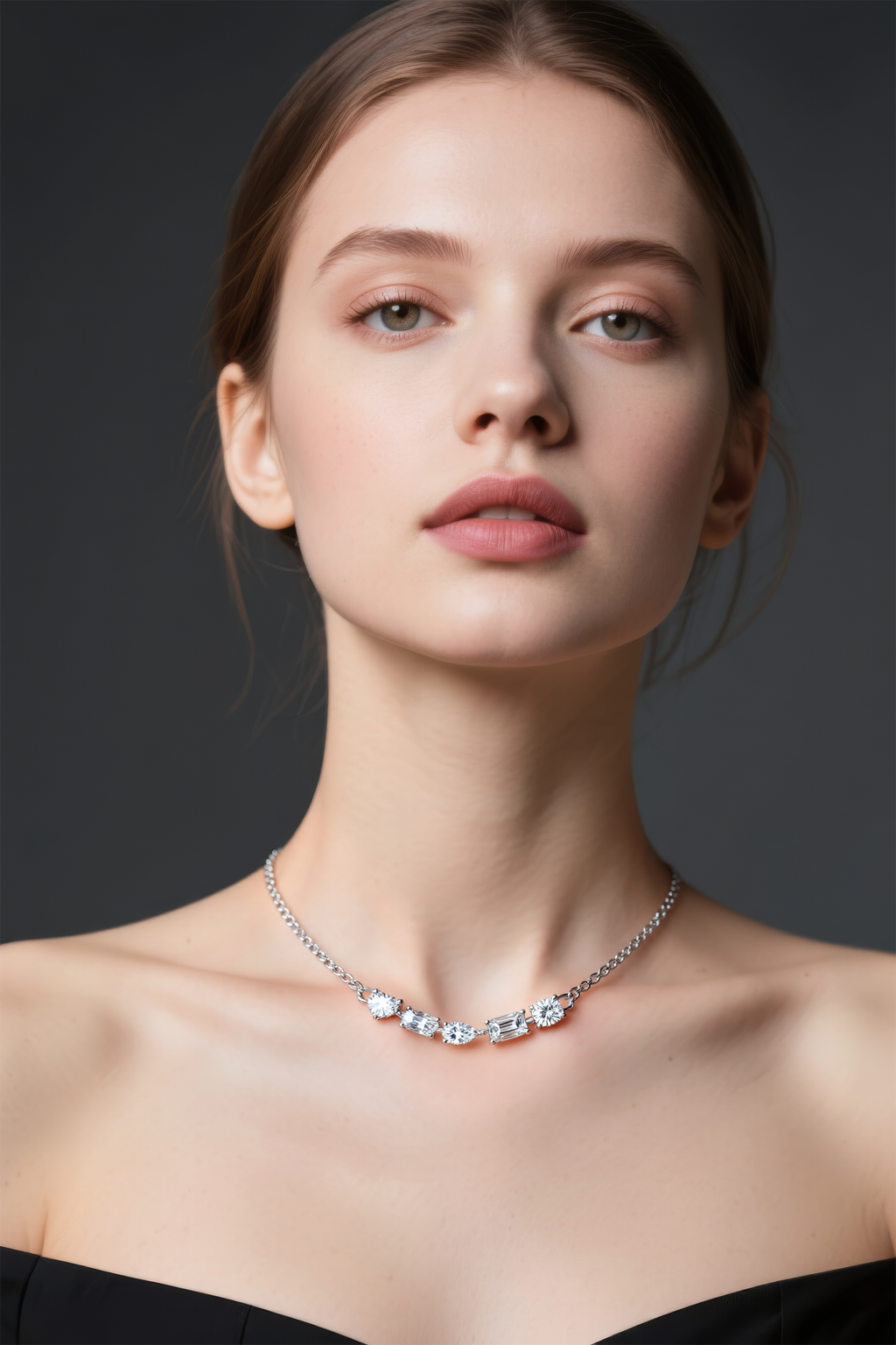 Galaxy Moissanite Bar Necklace