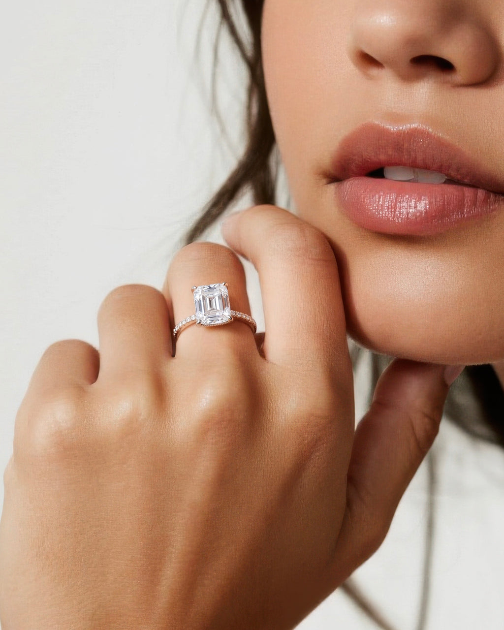 Iridescent Moissanite Ring