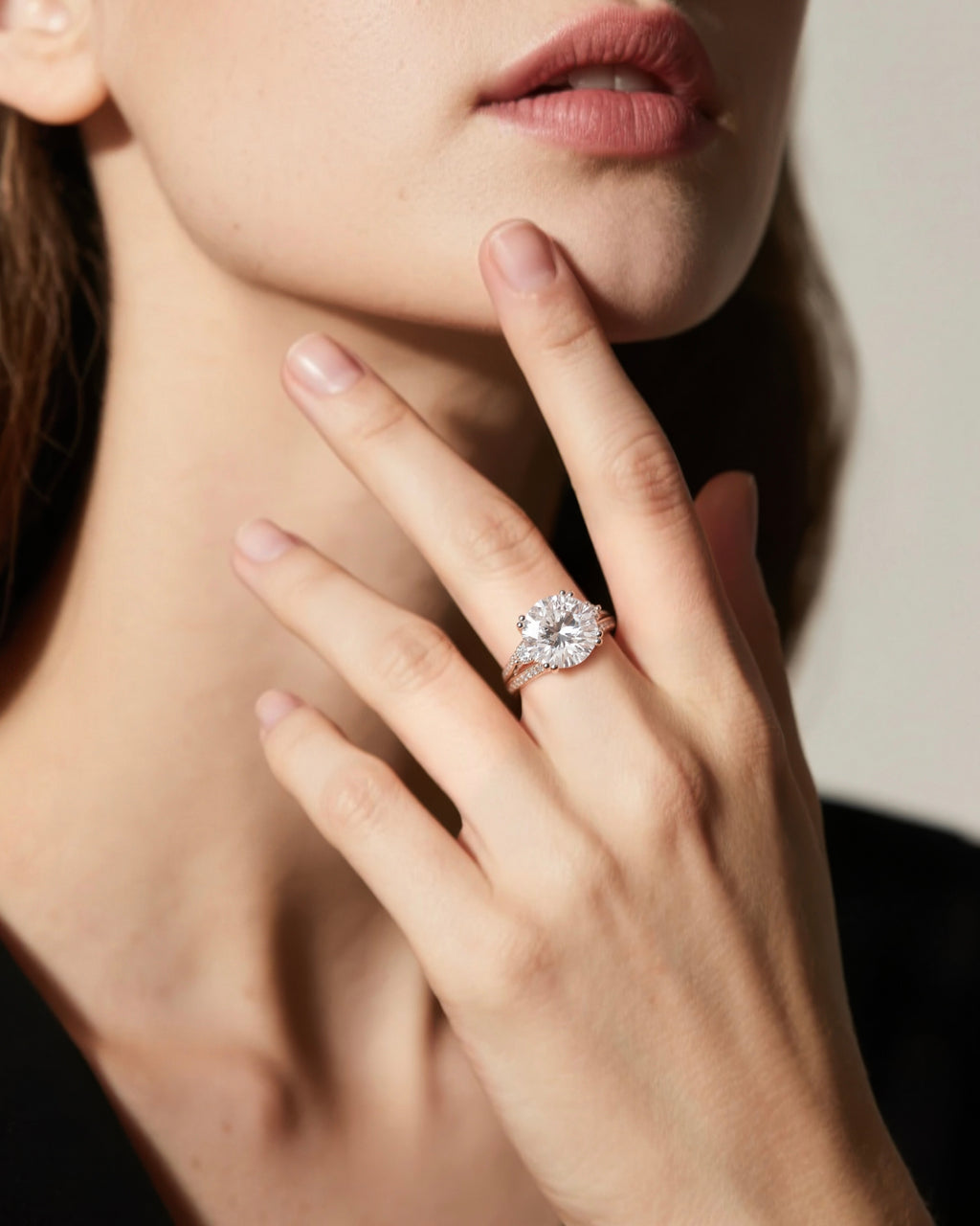 Round Cut Solitaire Moissanite Ring