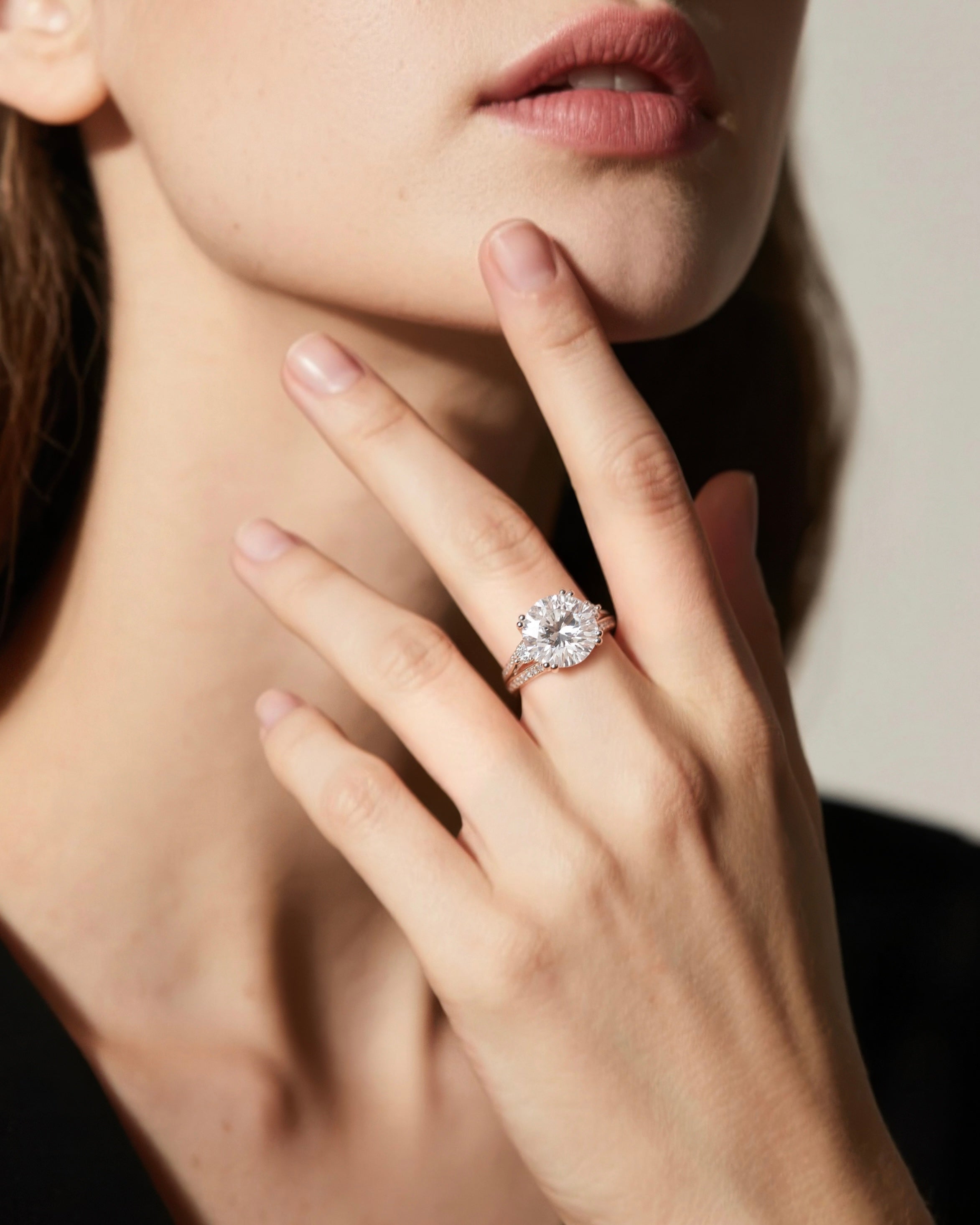 Round Cut Solitaire Moissanite Ring