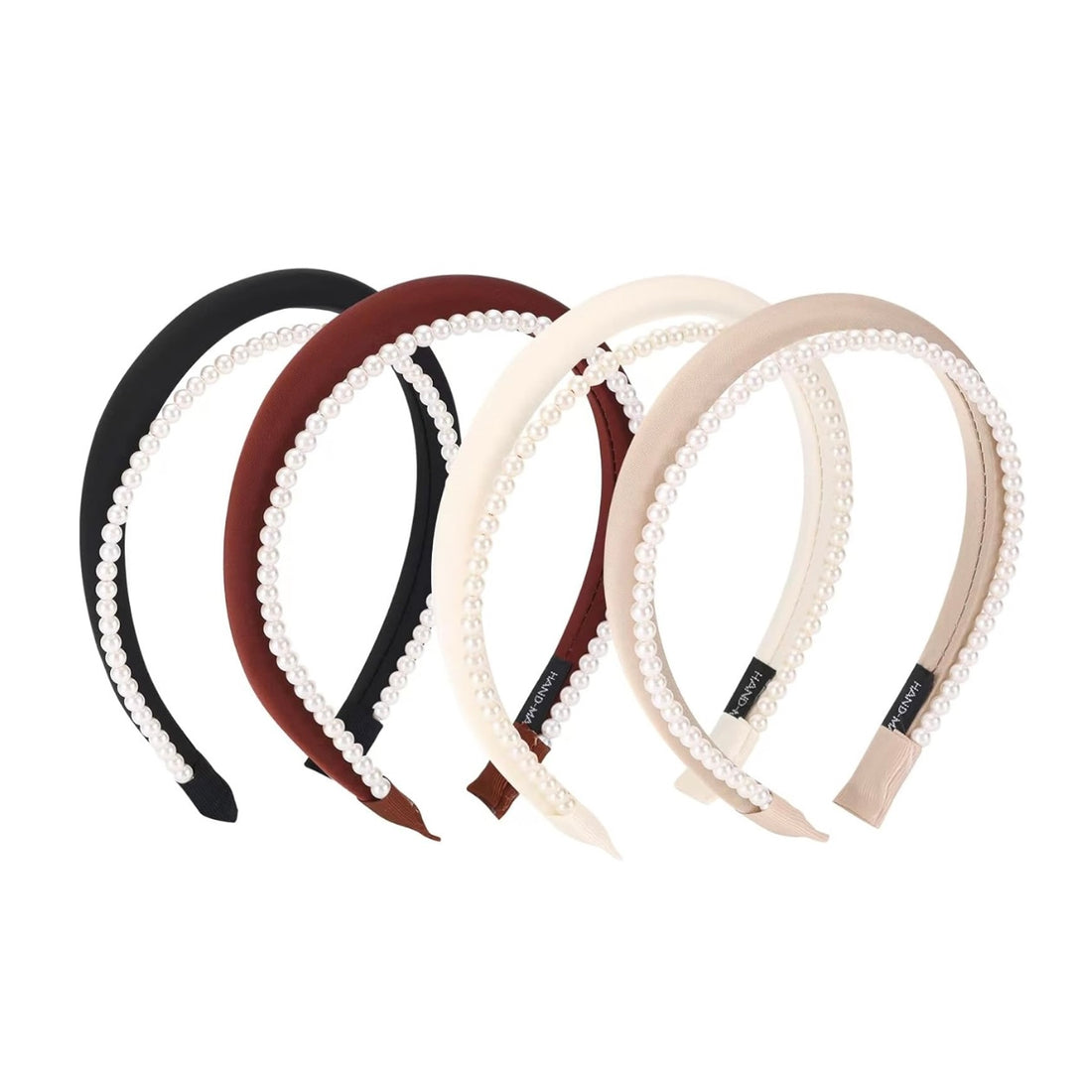 Pearl Headband with pearl embellishments on white background