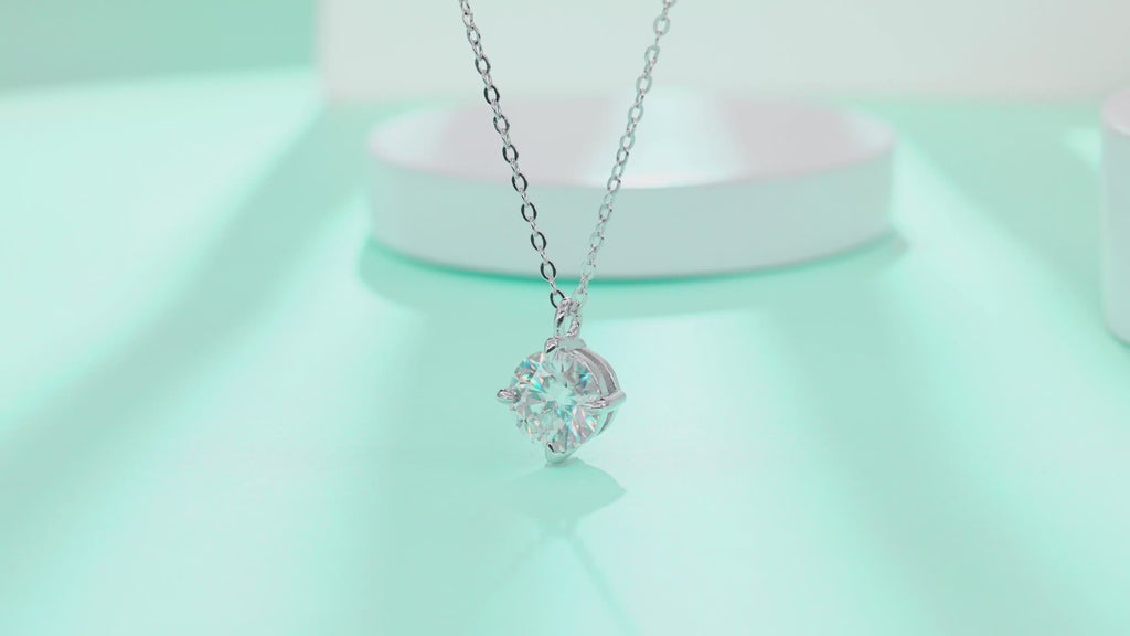 2 Carat Moissanite Solitaire Necklace