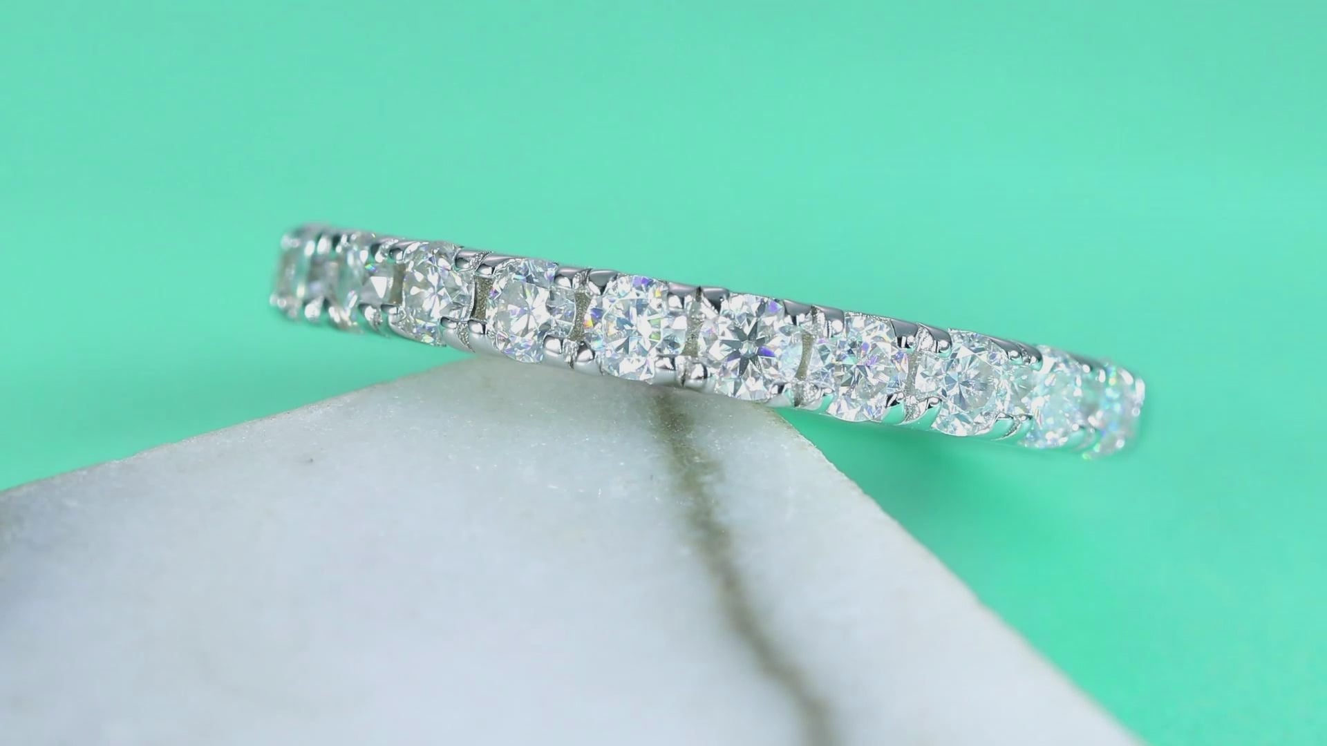 Classic Pavé Moissanite Ring