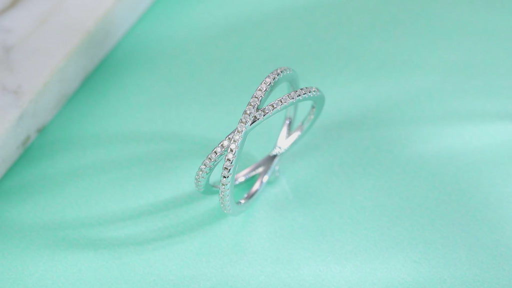Double Band Moissanite Ring