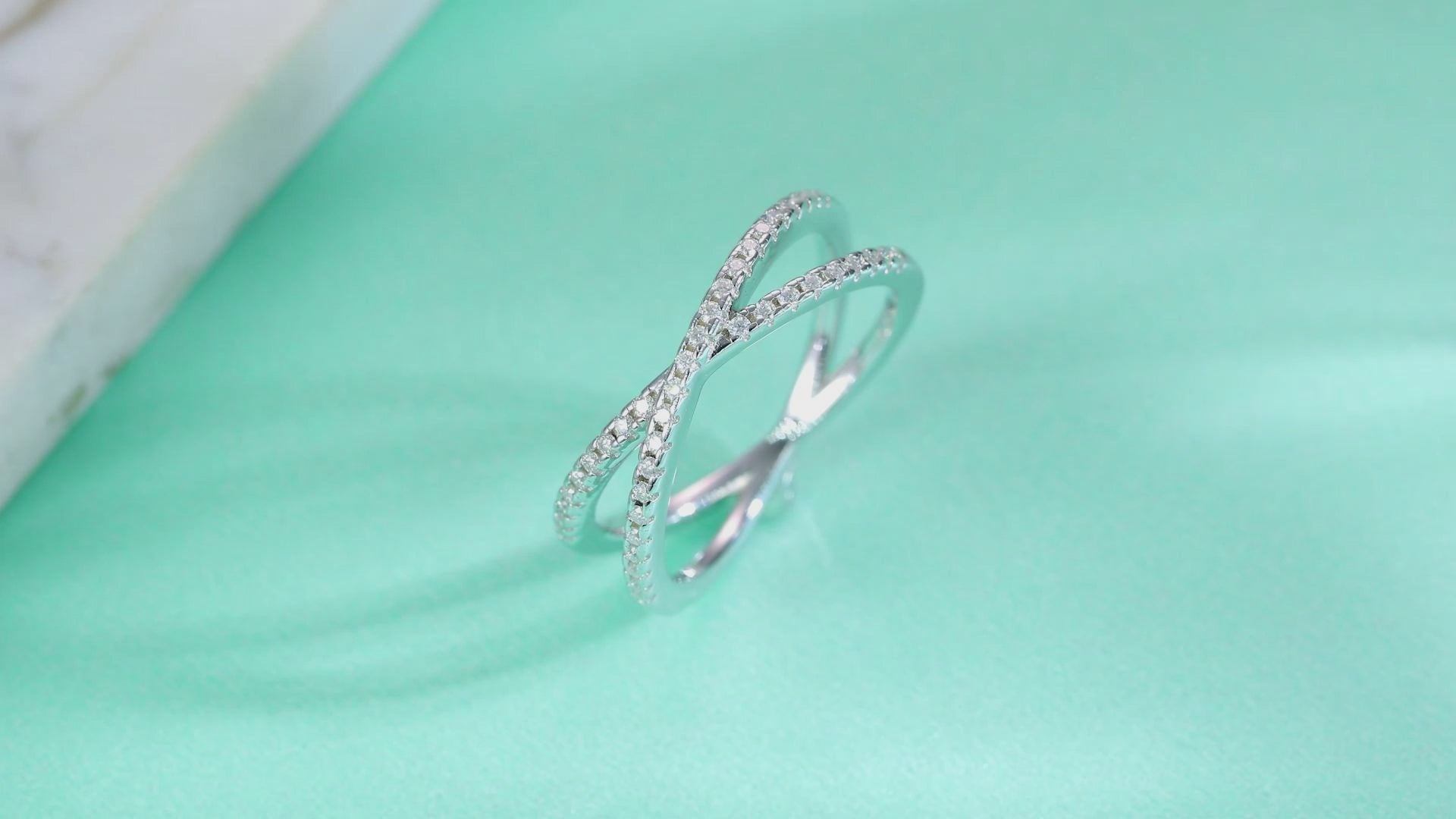 Double Band Moissanite Ring