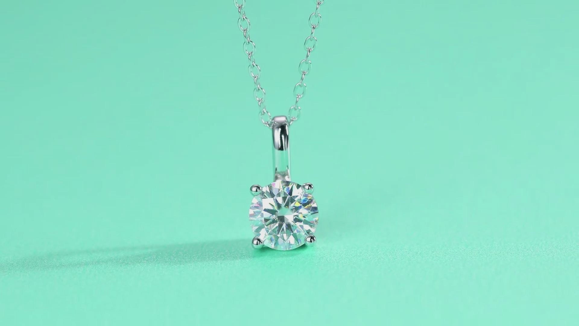 1ct Moissanite Solitaire Pendant Necklace