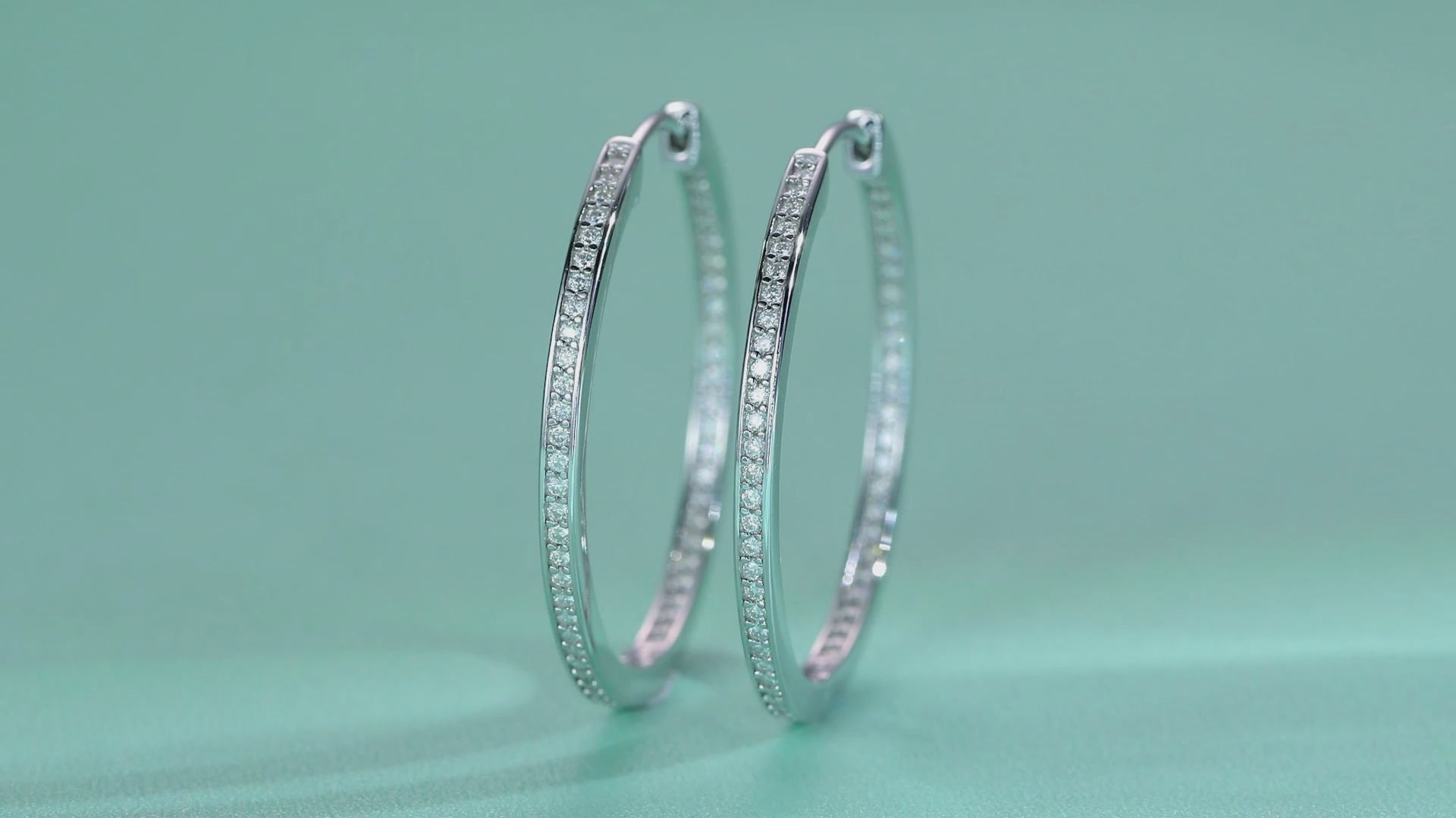 Pavé Moissanite Circle Hoop Earrings
