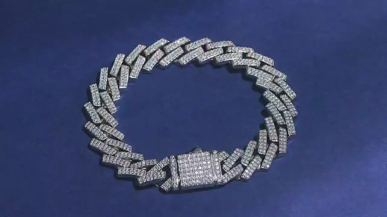Keel Luxury Moissanite Cuban Bracelet