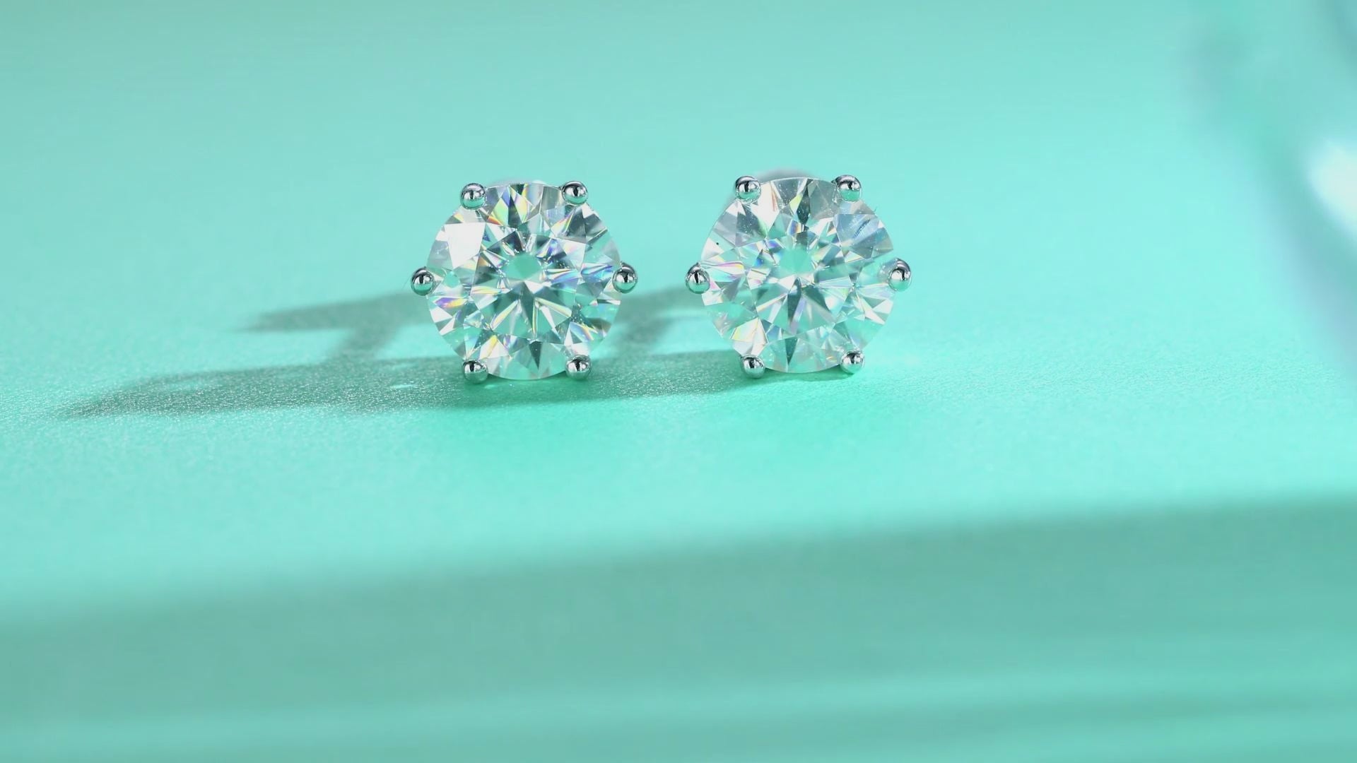 Classic Round Moissanite Stud Earrings