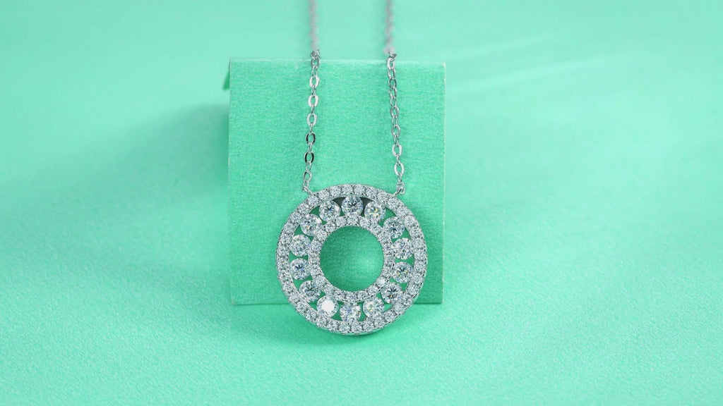 Lunar Halo™ Moissanite Pendant Necklace