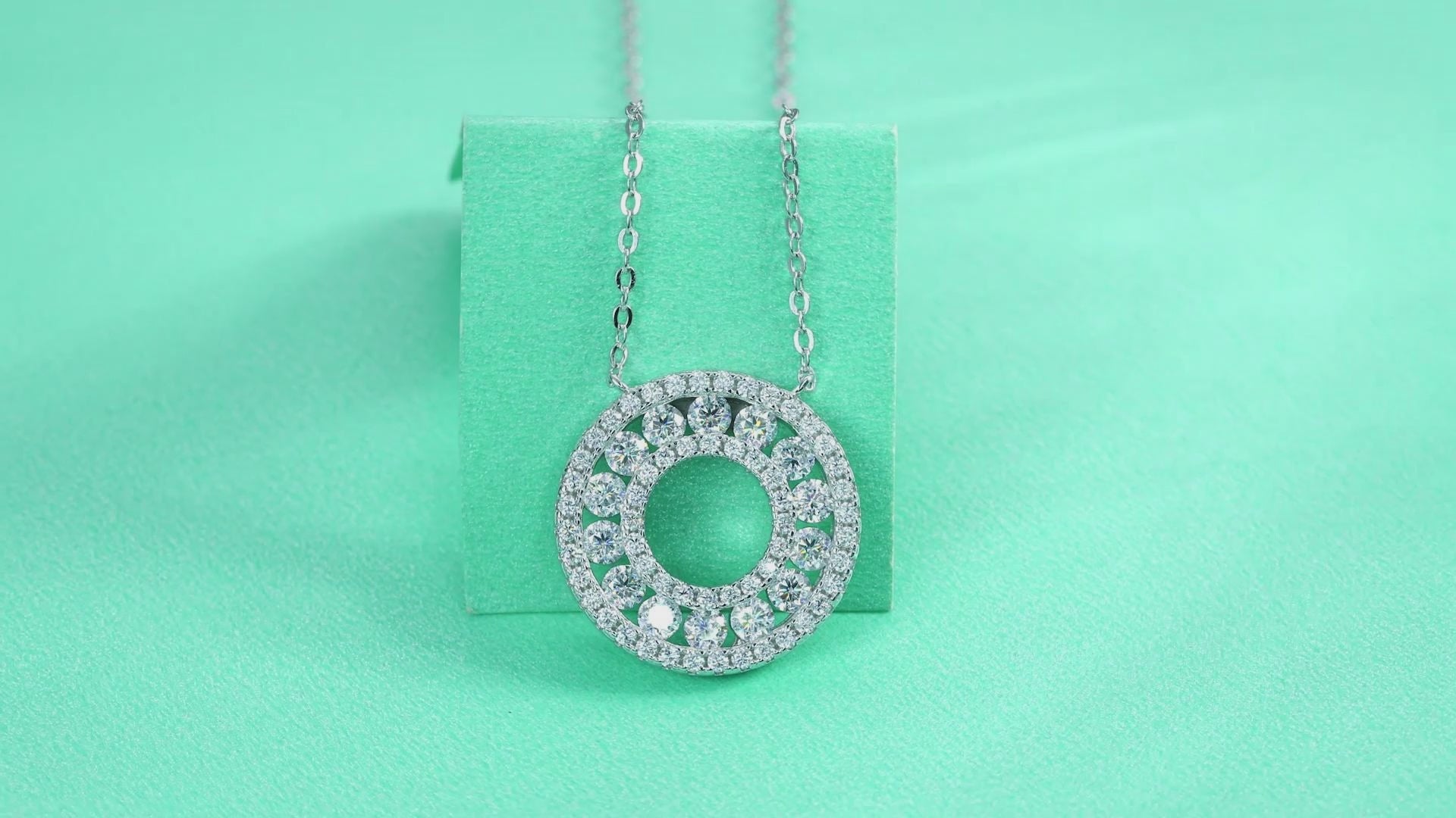 Lunar Halo™ Moissanite Pendant Necklace
