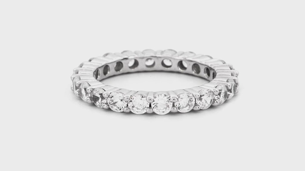 Radiant Row Moissanite Eternity Ring