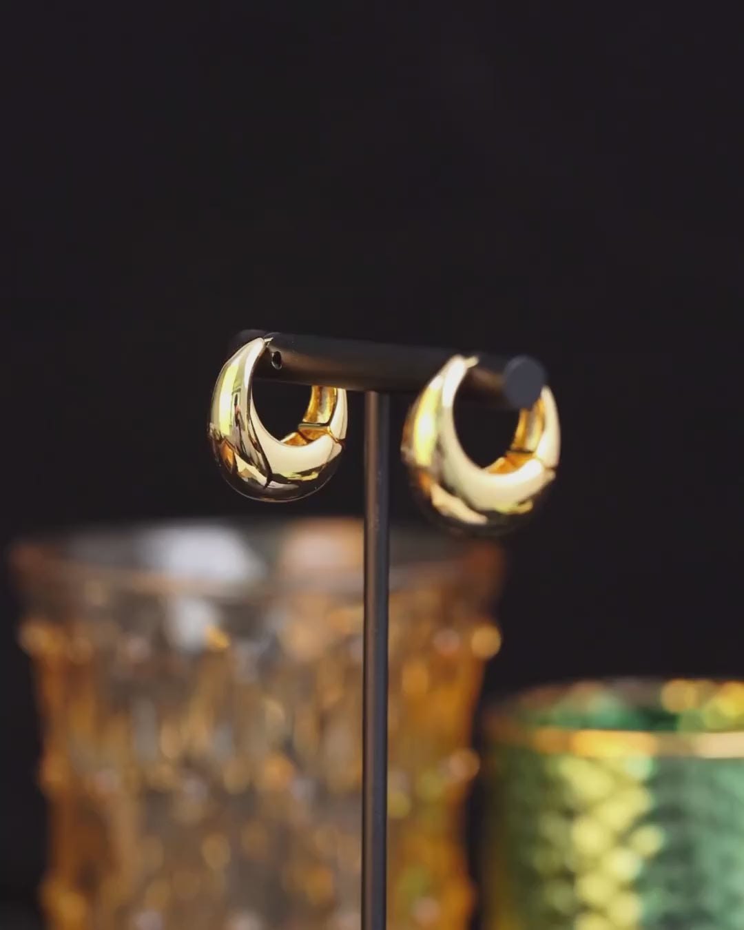 Chunky Dome Hoop Earrings