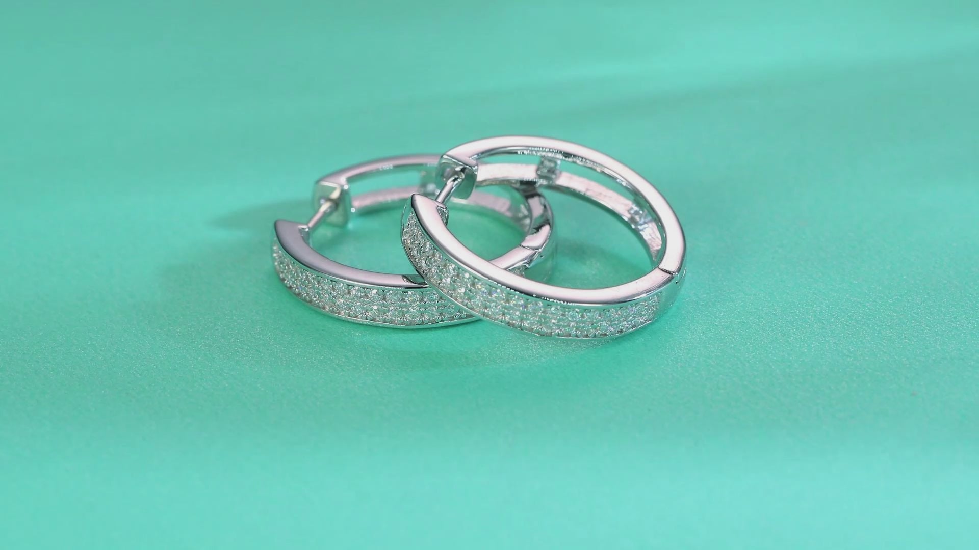 Moissanite Huggie Hoop Earrings