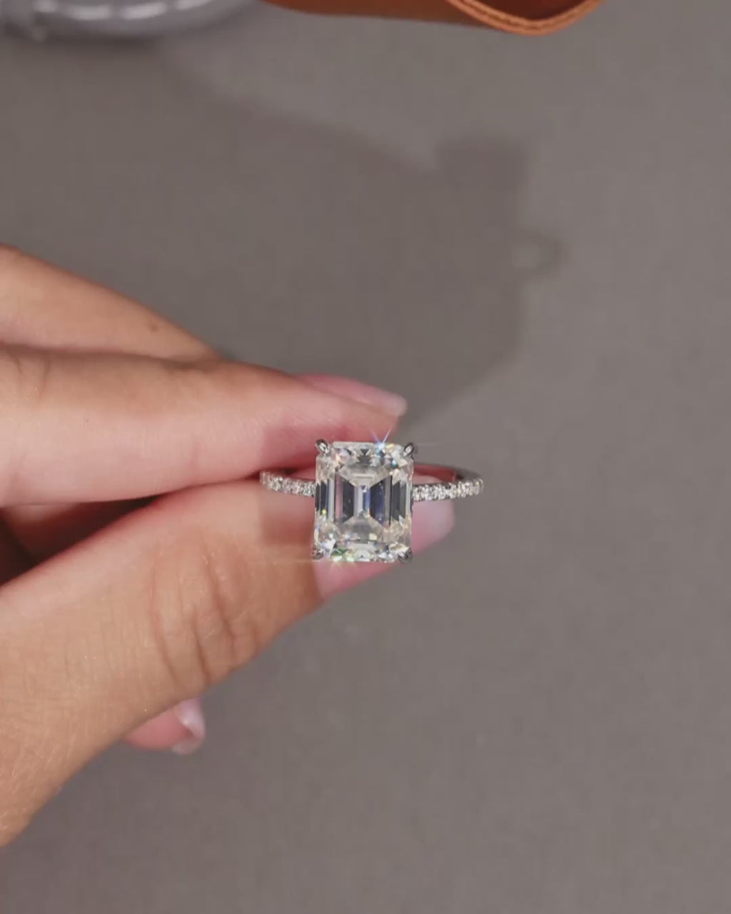 Iridescent Moissanite Ring