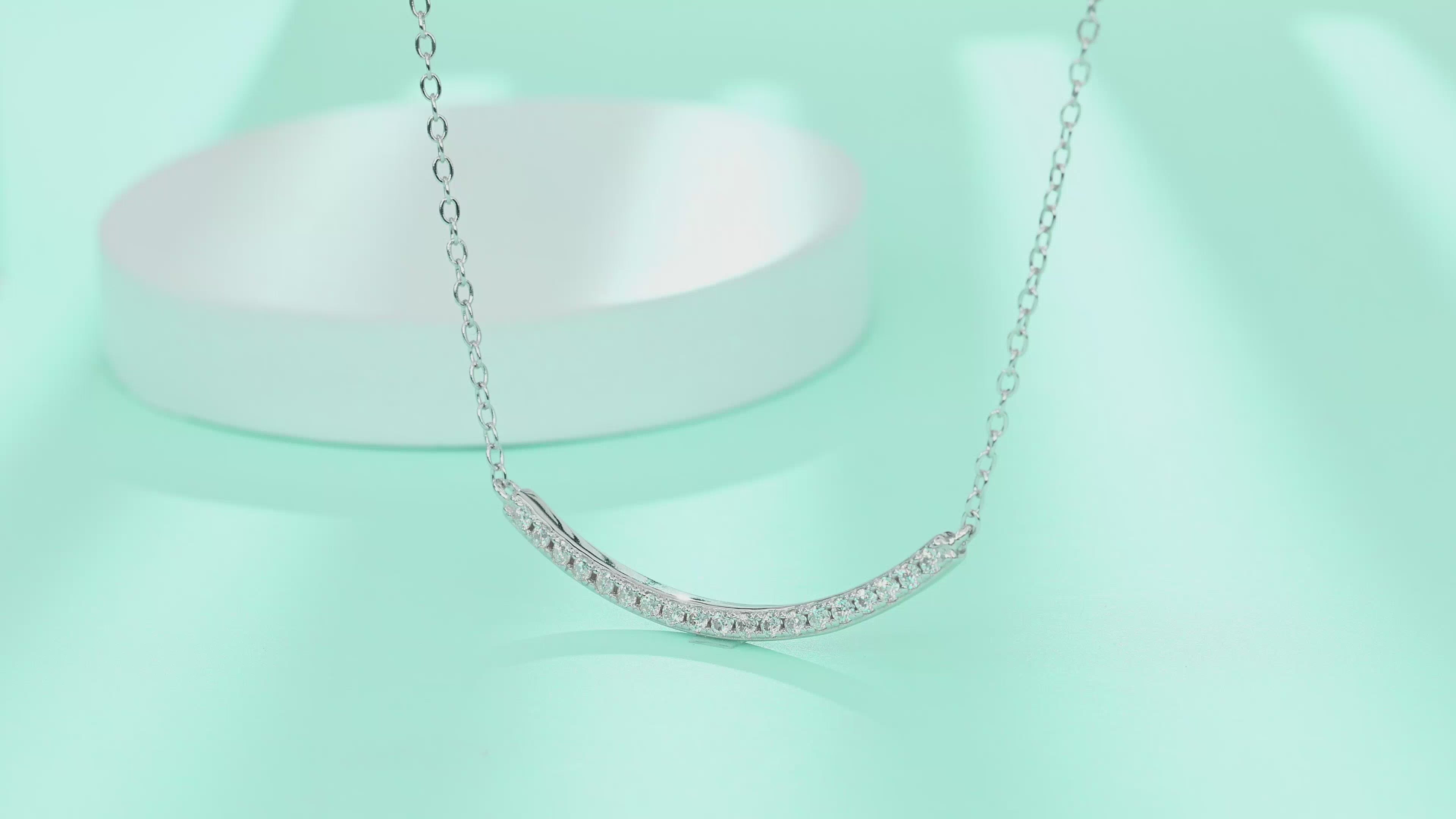 Pavé Arc Moissanite Necklace