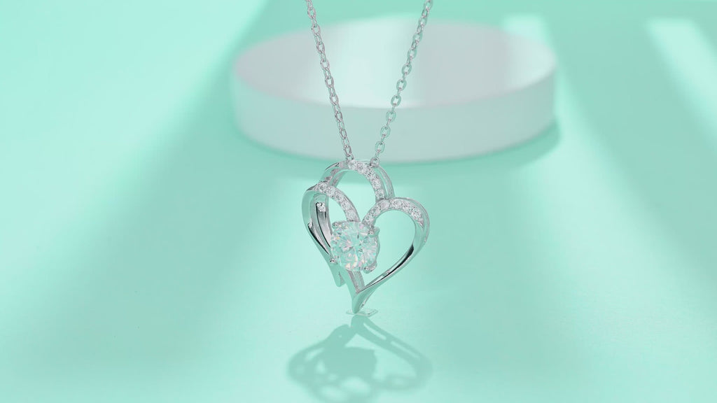 Double Heart Moissanite Necklace