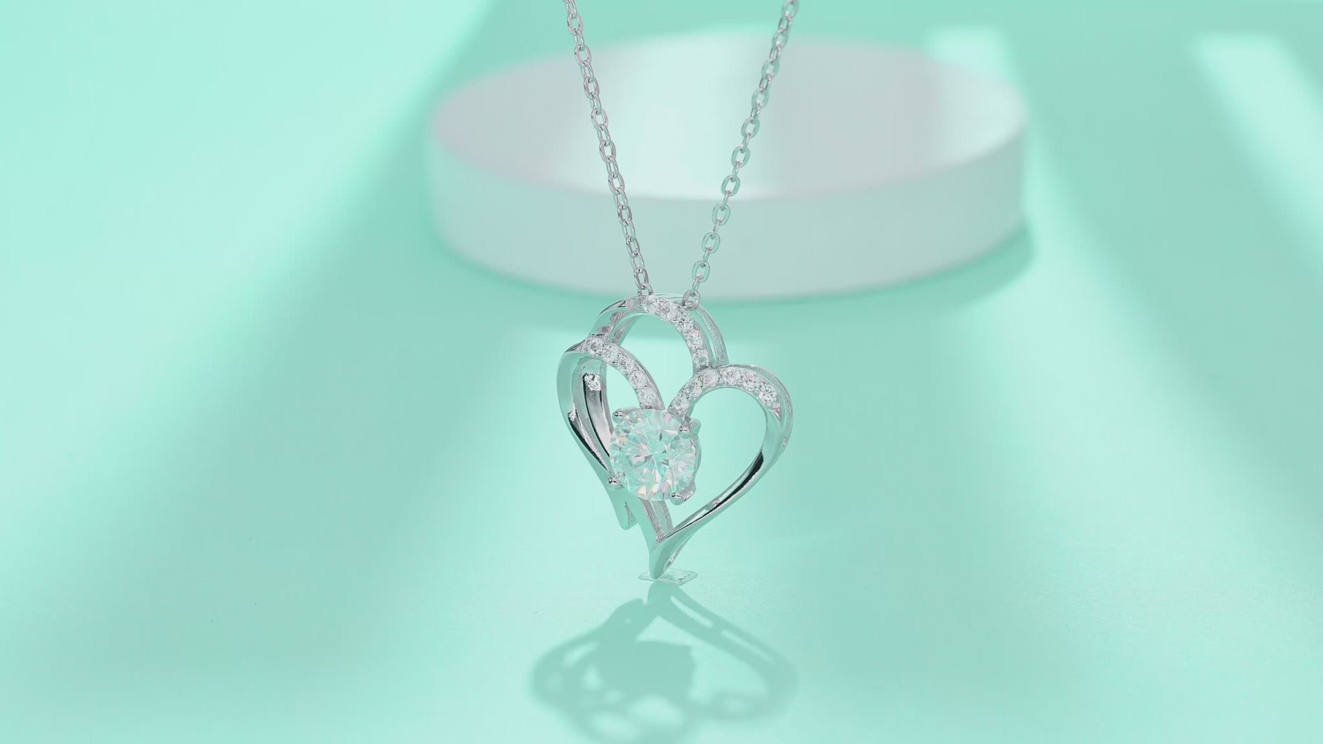 Double Heart Moissanite Necklace