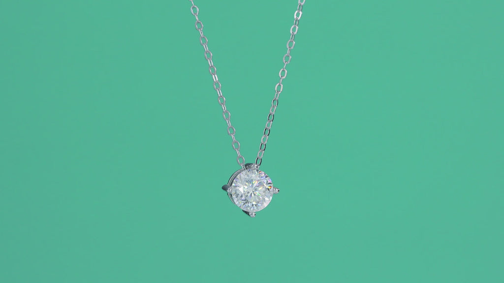 True Heart 1 Carat Moissanite Solitaire Necklace