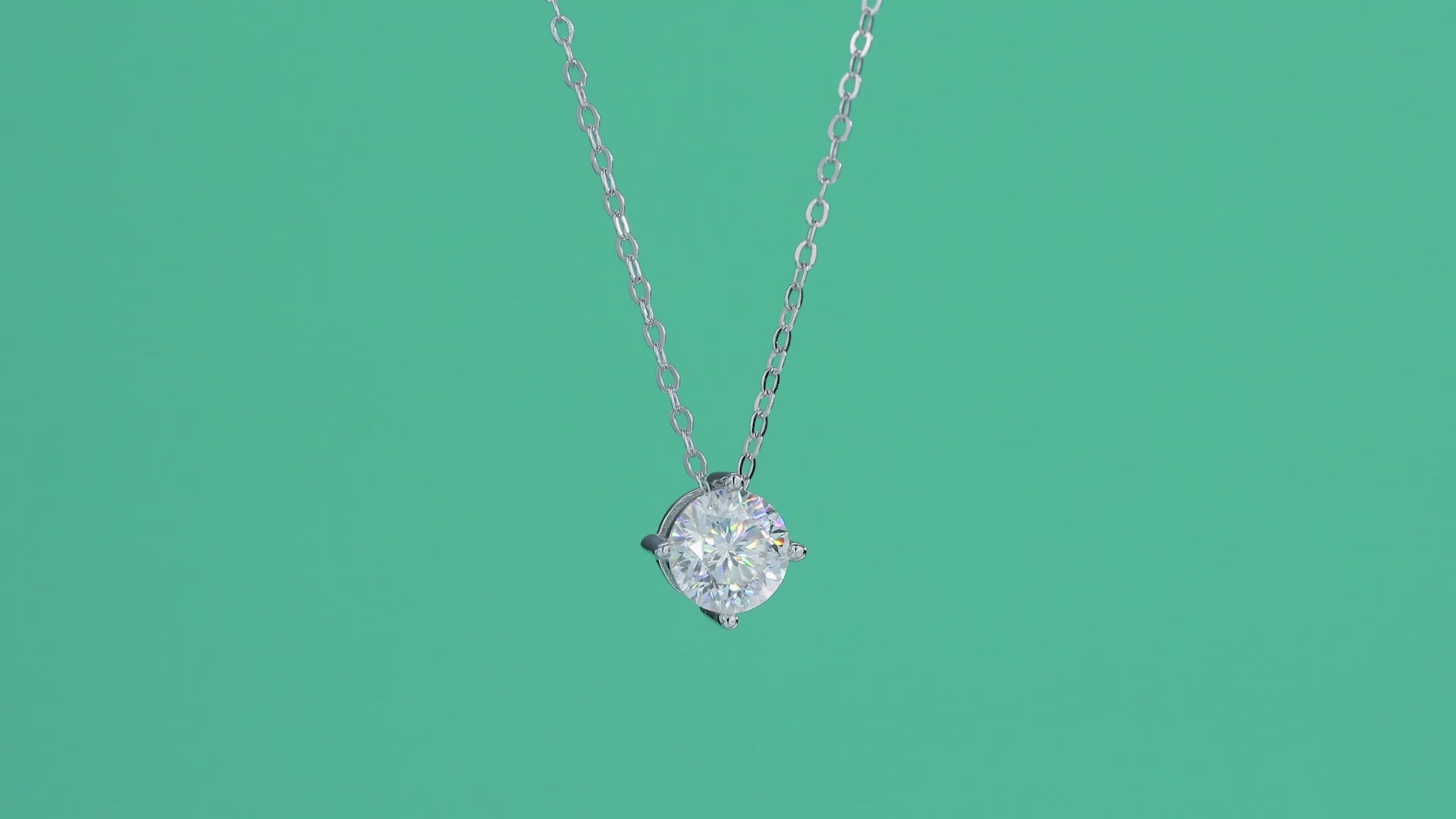 True Heart 1 Carat Moissanite Solitaire Necklace
