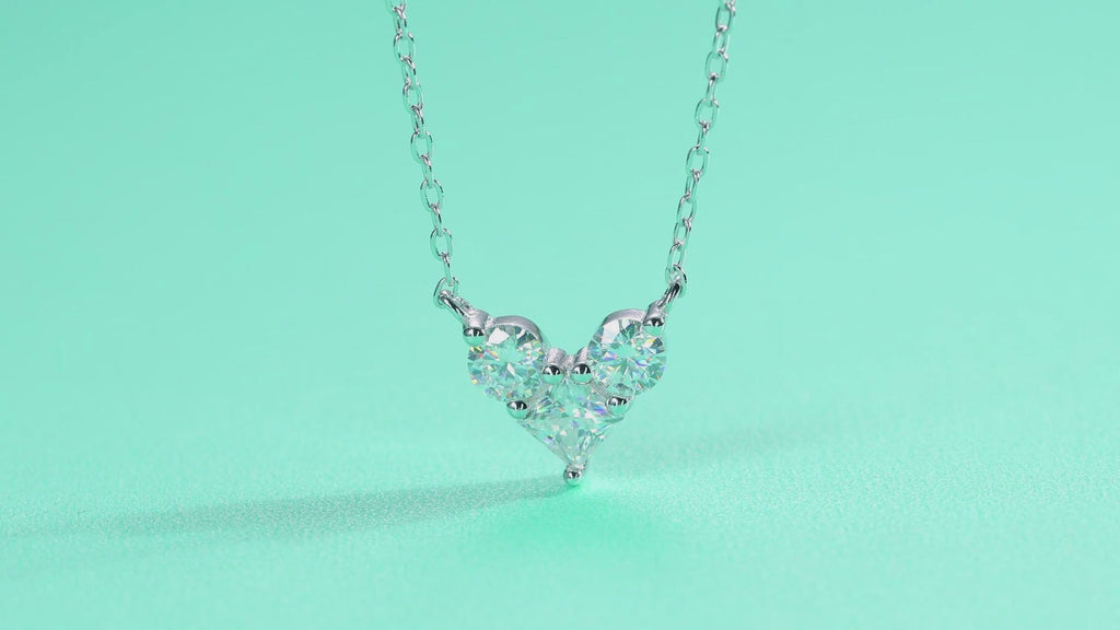 Heart Moissanite Pendant Necklace