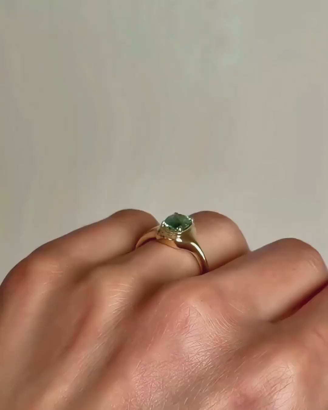 Gold Bezel Stone Ring
