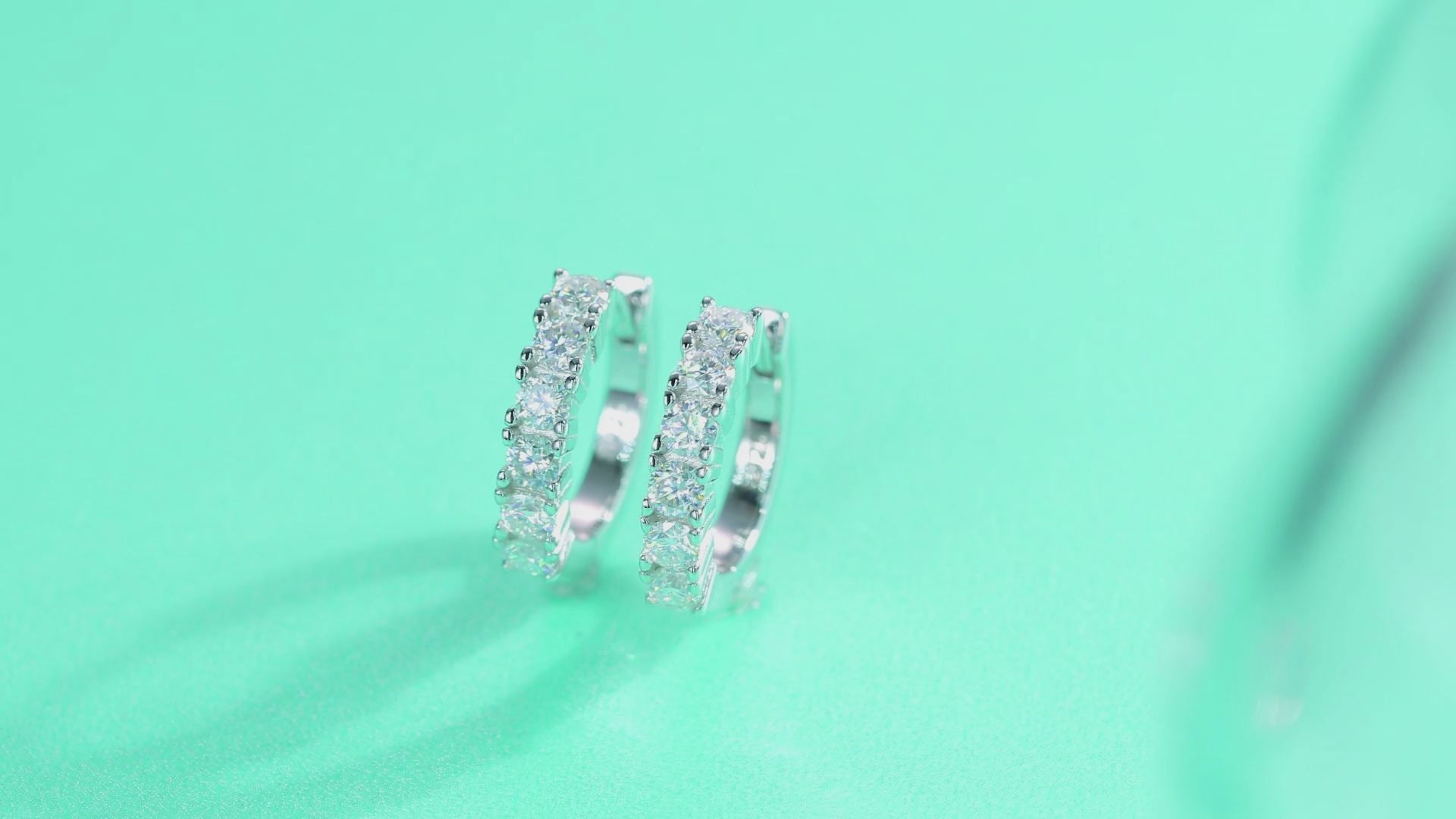Classic Brilliant Moissanite Huggie Earrings