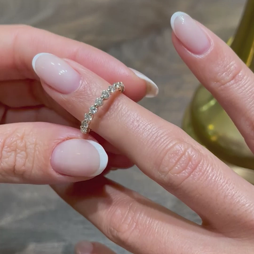 Round-Cut Moissanite Eternity Ring