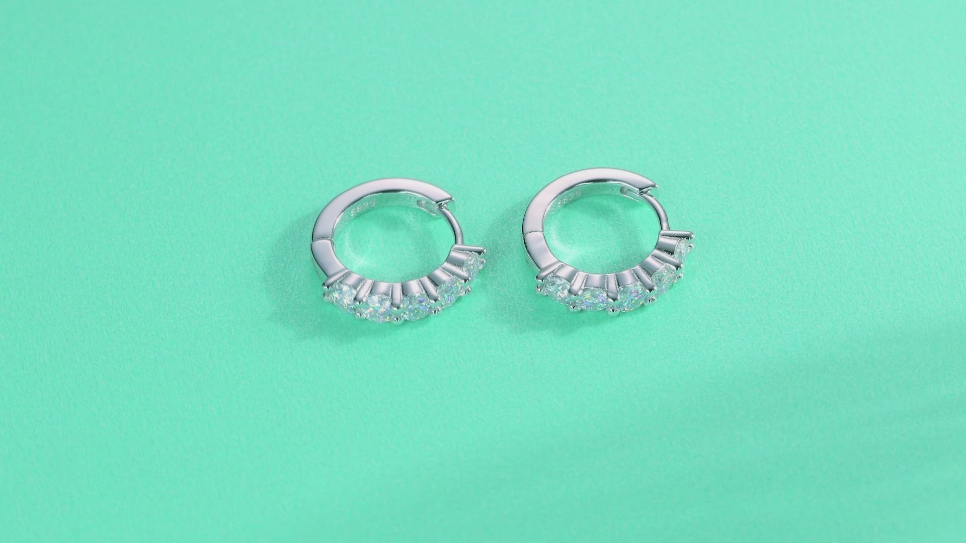 Dawn Pavé Moissanite Hoop Earrings