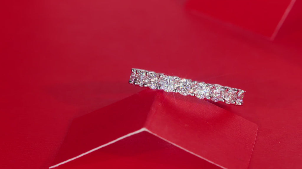 Radiant Row Moissanite Eternity Ring
