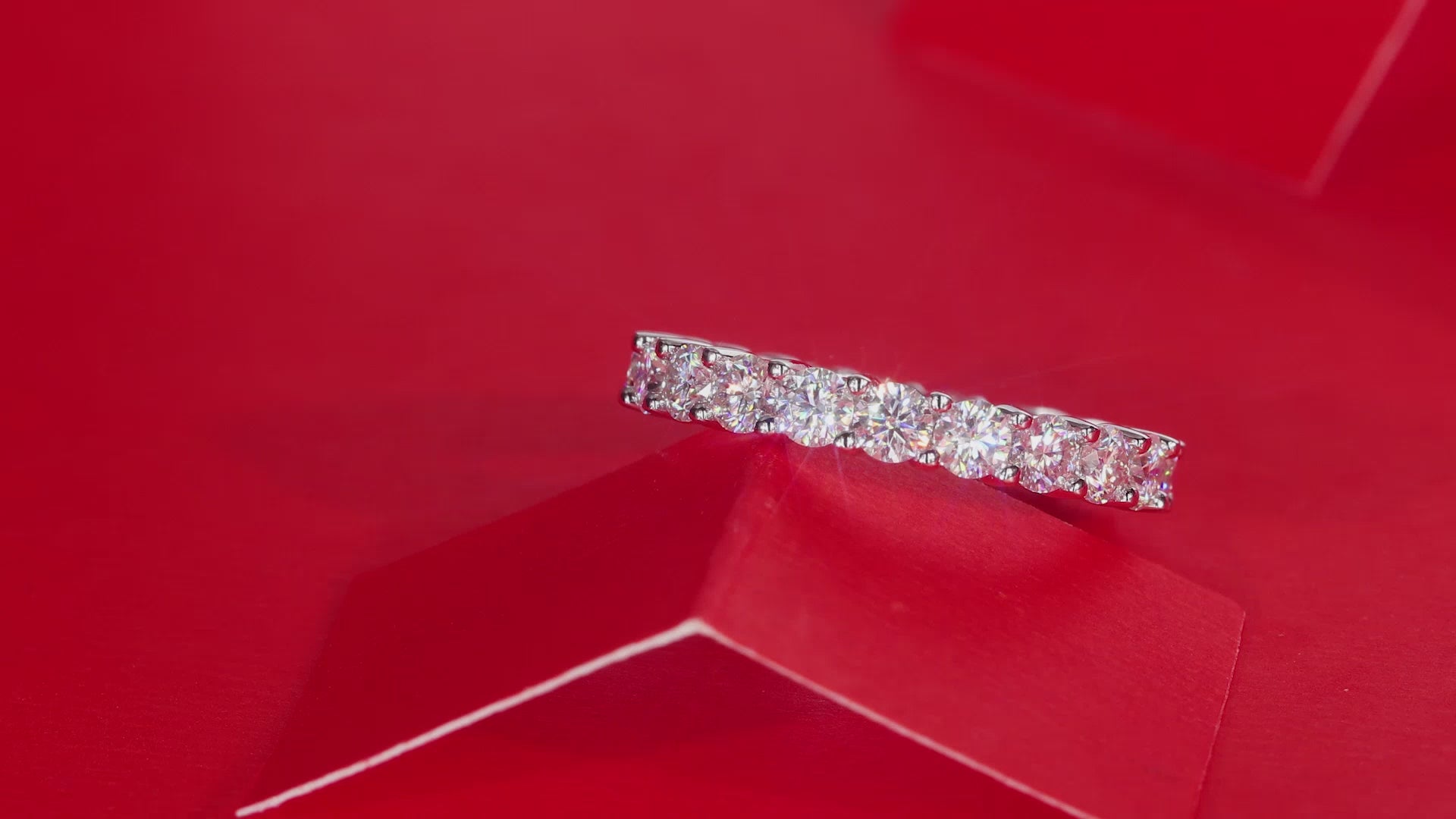 Radiant Row Moissanite Eternity Ring