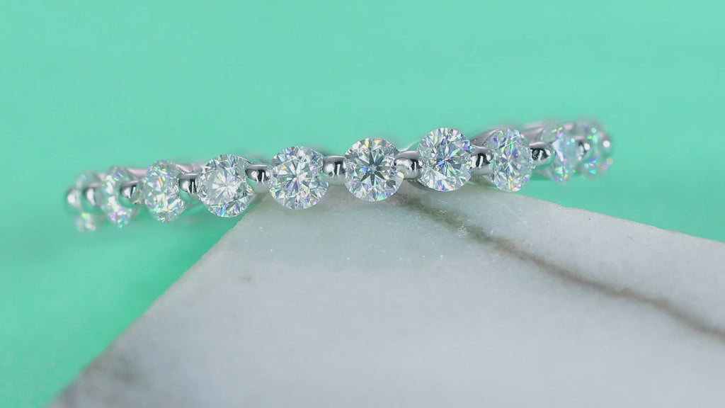 Round-Cut Moissanite Eternity Ring
