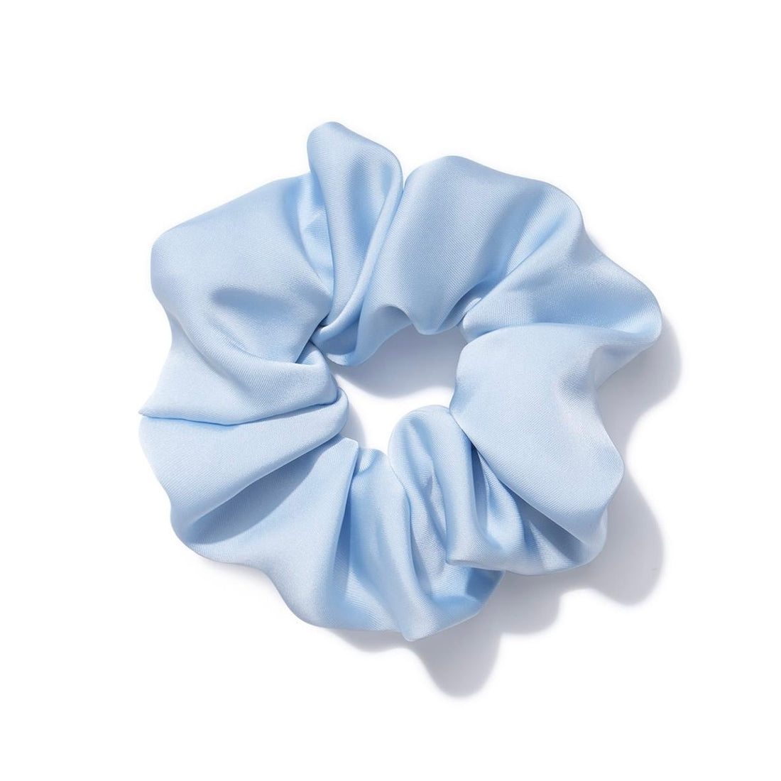 Silky Classic Scrunchie in blue color on white background