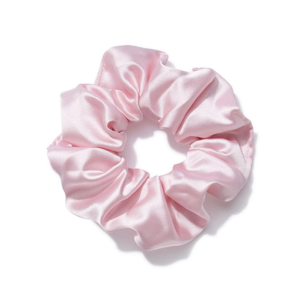 Silky Classic Scrunchie in pink color on white background