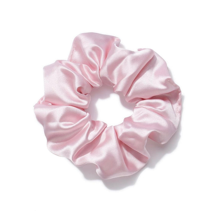 Silky Classic Scrunchie in pink color on white background